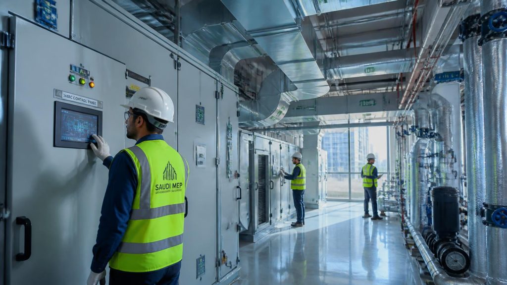 أنظمة التكييف والتبريد (HVAC) في مشروع سكني وتجاري بالمملكة العربية السعودية | Flow Lines